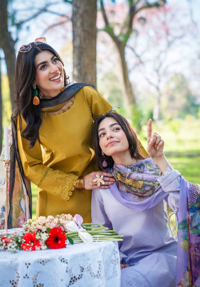 Zari Mustard Bloom – Embroidered 3-Piece Lawn Suit (NLC-102-PK)